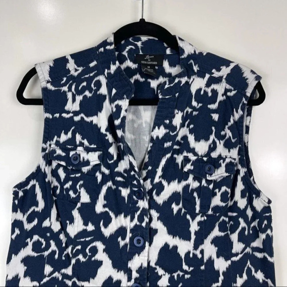 Lennie Nina Leonard Paisley Sleeveless Button Up Dress Sz 14 - Picture 3 of 8